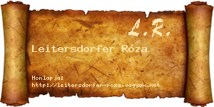 Leitersdorfer Róza névjegykártya