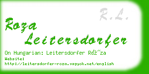 roza leitersdorfer business card